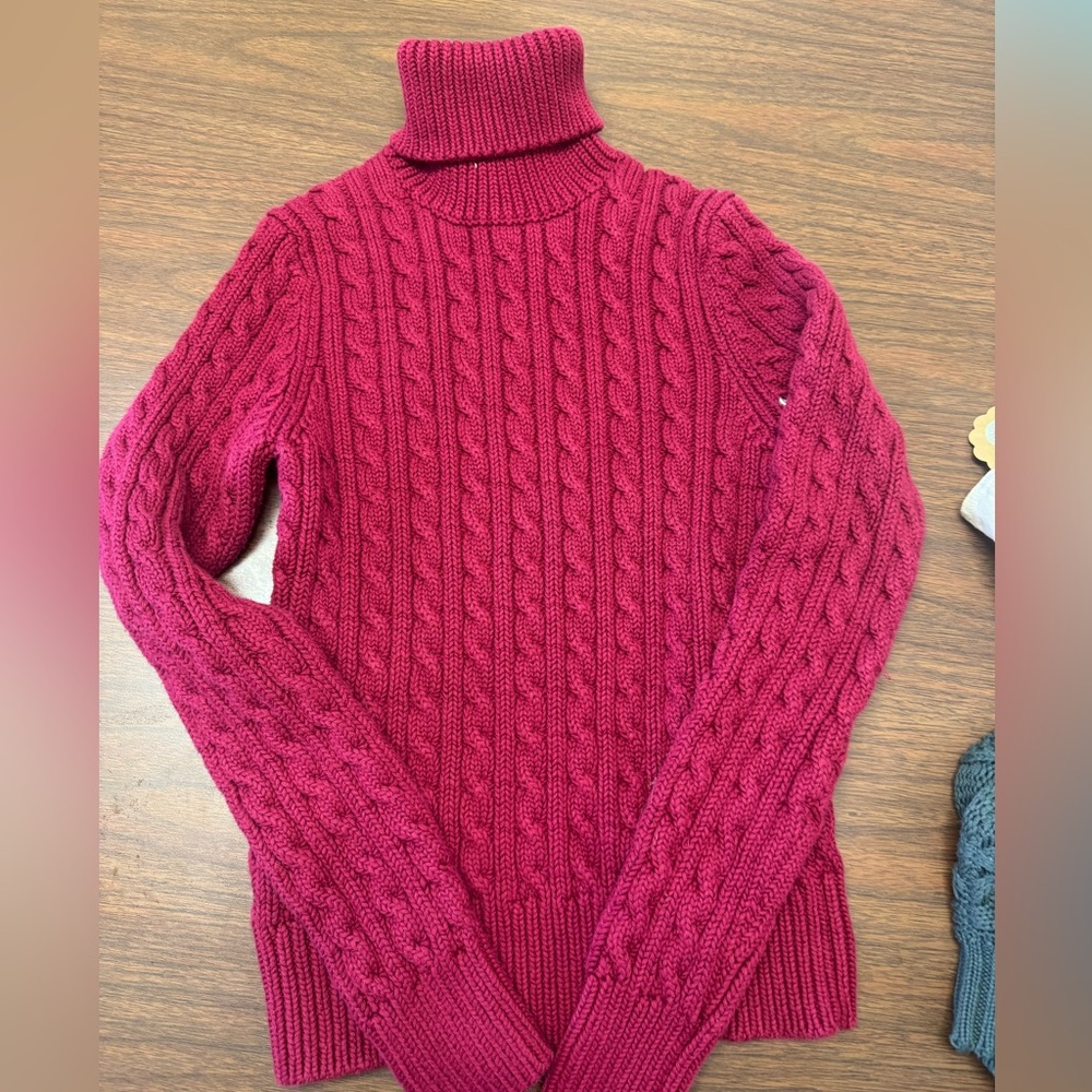 Ann Taylor Cowl Neck Sweater - Deep Pink